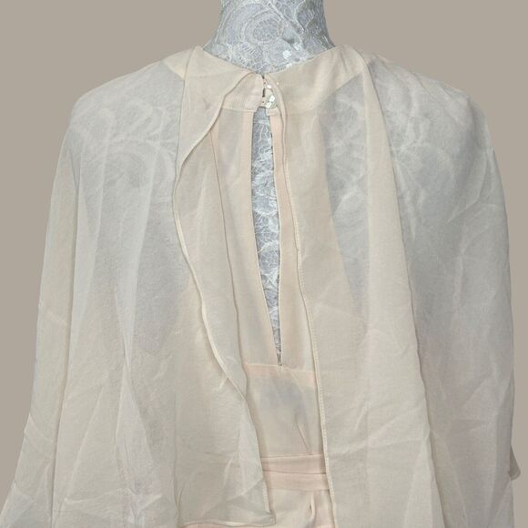 ModCloth Wrapped in Rapture Maxi Dress Lined Chiffon Pink Women's Large NWT - Picture 8 of 12